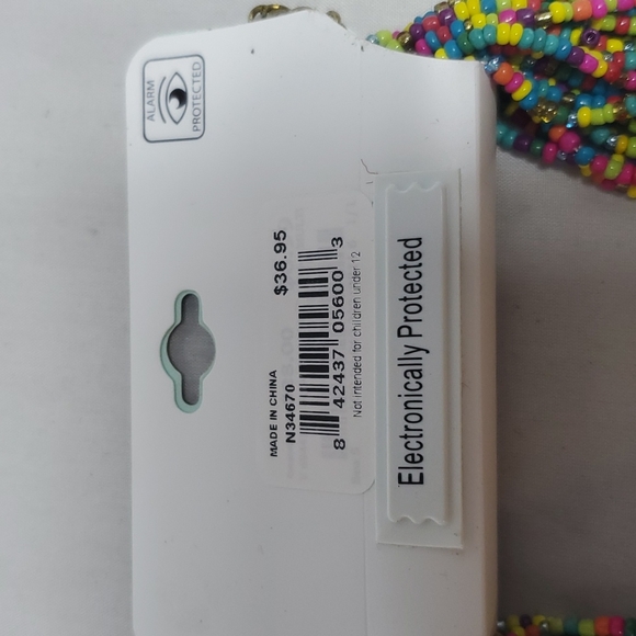 Signature multi color necklace with gold bars - Picture 5 of 5